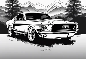 Mustang car tattoo idea