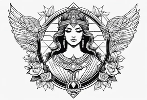 Nemesis, the goddess of justice tattoo idea