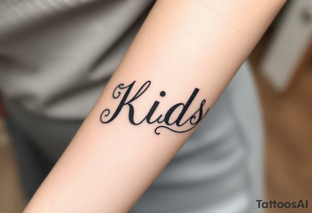 Tattoo ideas with 3 kids name tattoo idea