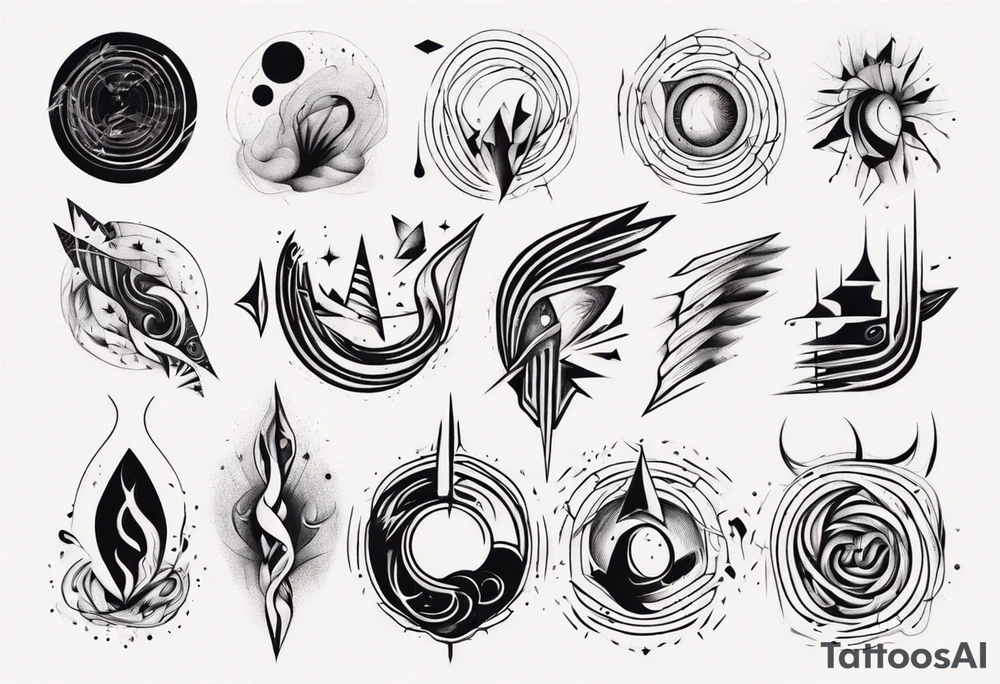 Abstract linear tattoo idea