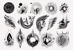 Abstract linear tattoo idea