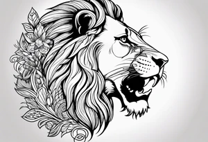 I want to get a tattoo on a lion's arm, the tattoo is related to something religious but may contain something other than the lion tattoo idea