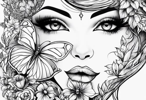 concept design, nature, no animals , no flowers tattoo idea