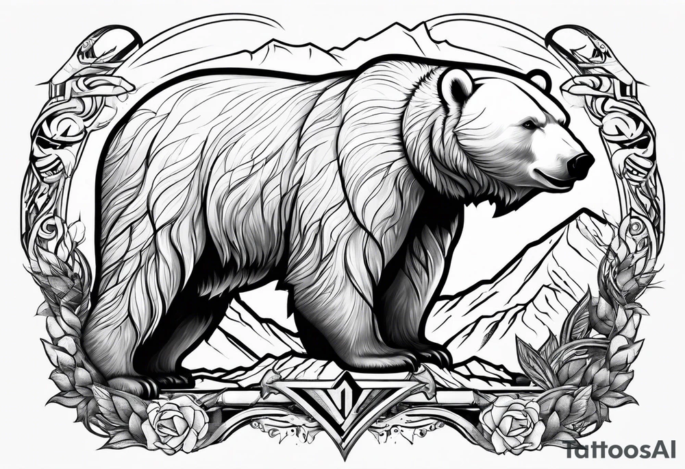 Polar bear & spartan tattoo idea