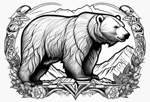 Polar bear & spartan tattoo idea