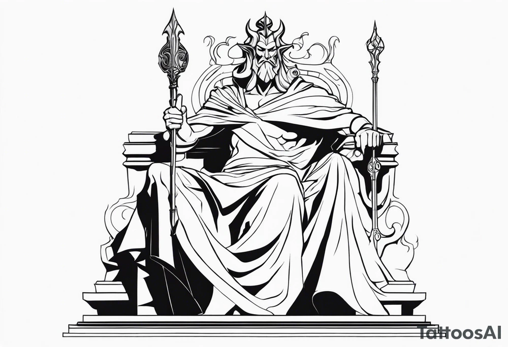 Hades estátua grega tattoo idea