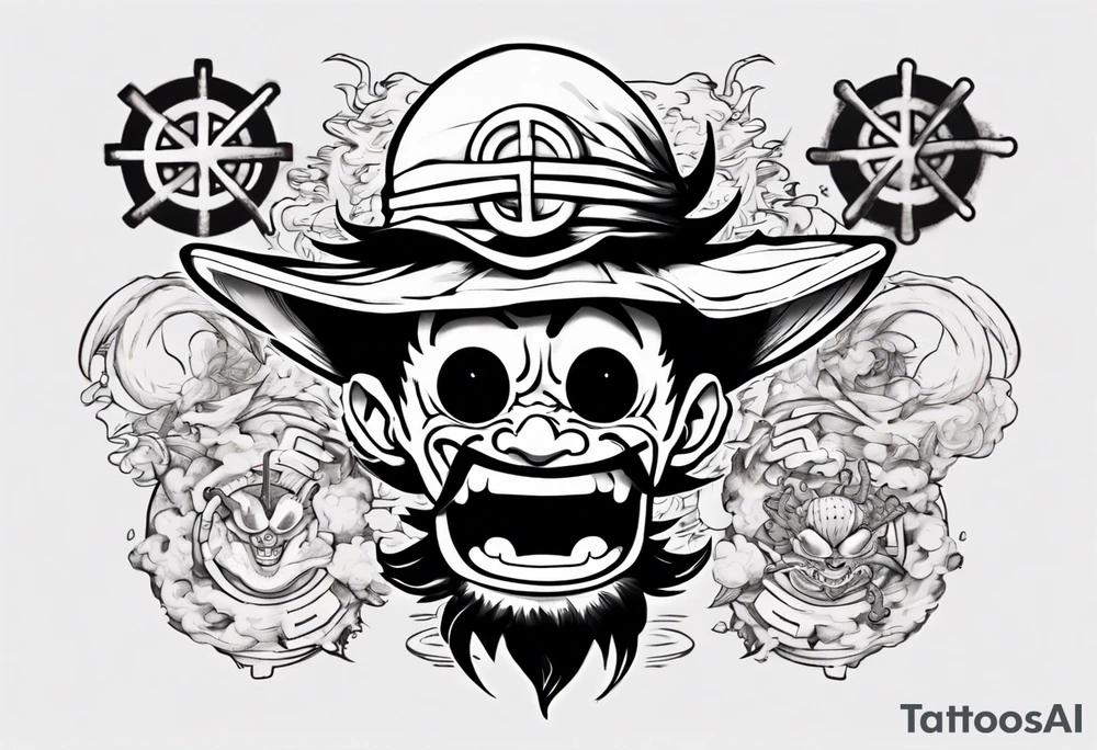 Luffy gear 5 tattoo idea