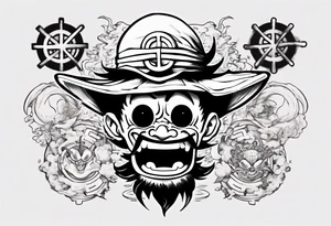 Luffy gear 5 tattoo idea