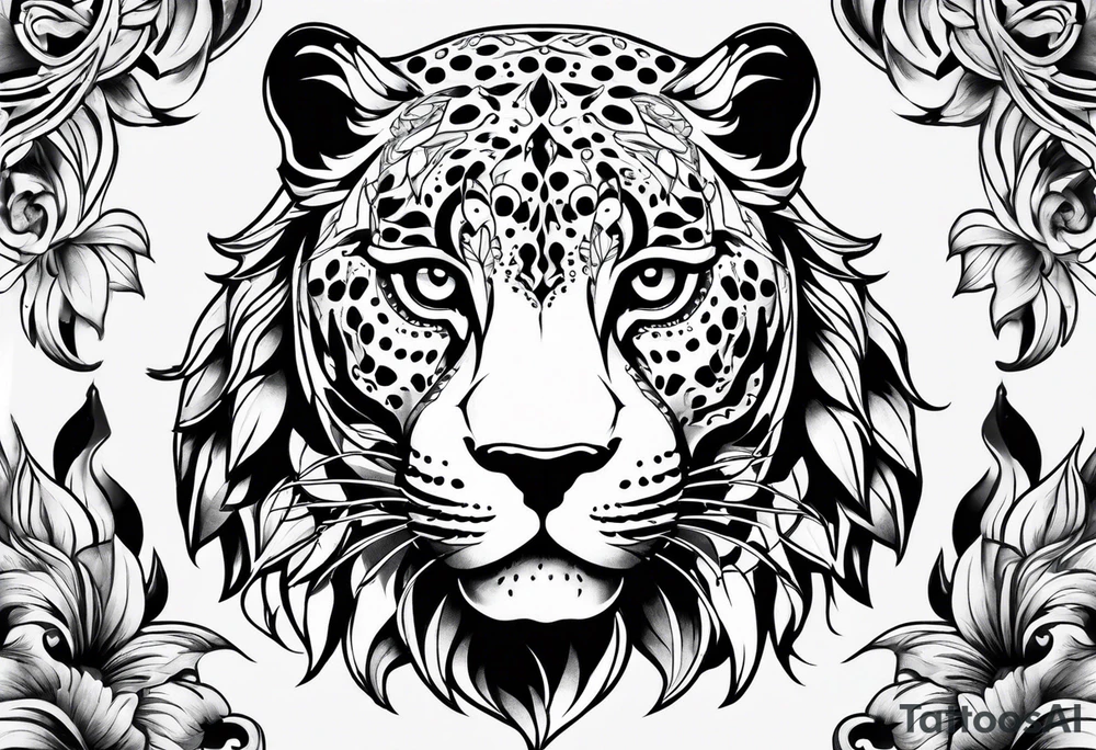 Jaguar body tattoo idea
