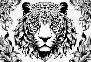 Jaguar body tattoo idea