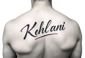 kehlani in cursive tattoo idea
