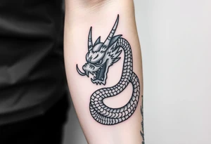 fierce Thai Naga tattoo idea