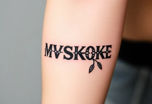 “MVSKOKE” shaded with Native American pattern tattoo idea