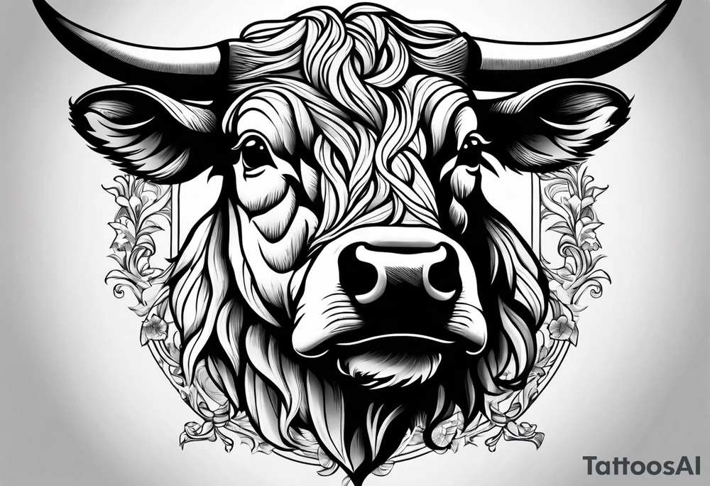half bull tattoo idea