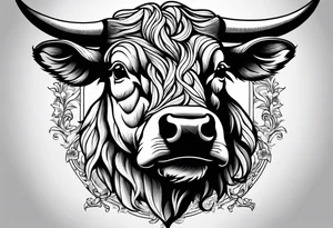 half bull tattoo idea
