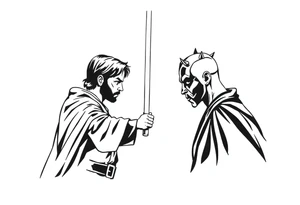 obi wan kenobi vs darth maul tattoo idea