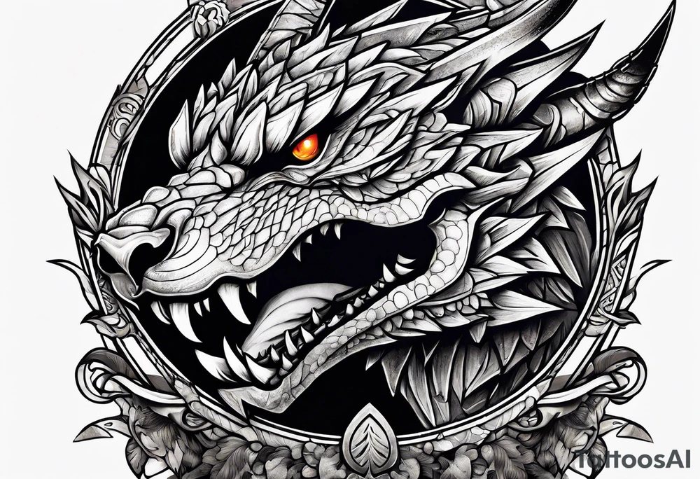Monster hunter diablos tattoo tattoo idea