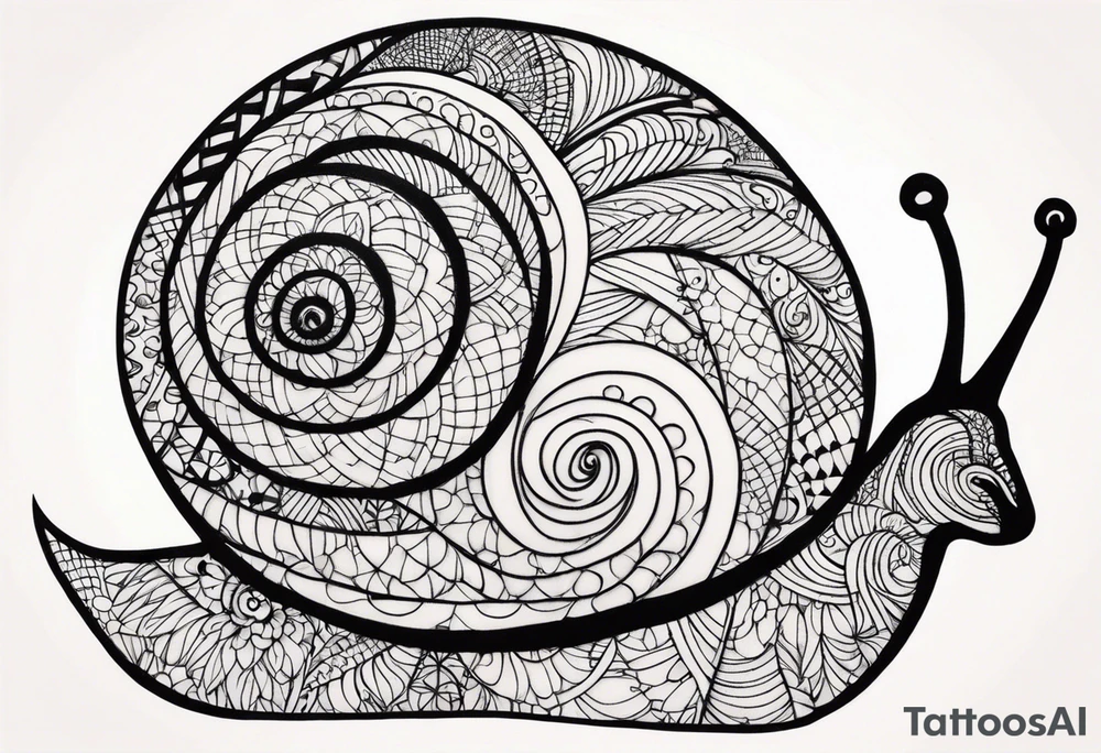 Whimsical Snail tattoo idea