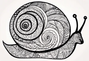 Whimsical Snail tattoo idea