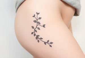 Ivy growing from thigh up side to rib cage tattoo idea