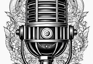universe, microphone tattoo idea
