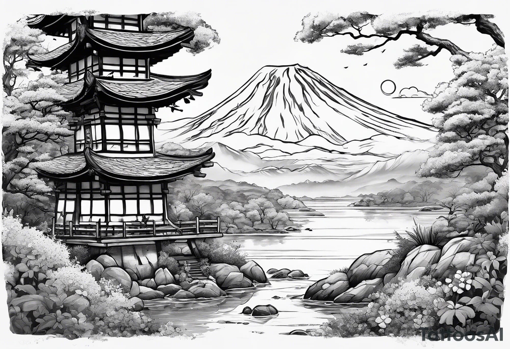 Ghibli sleeve tattoo idea
