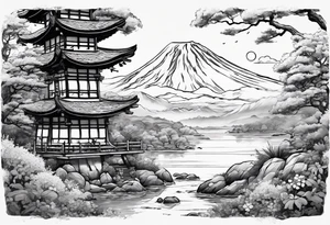 Ghibli sleeve tattoo idea