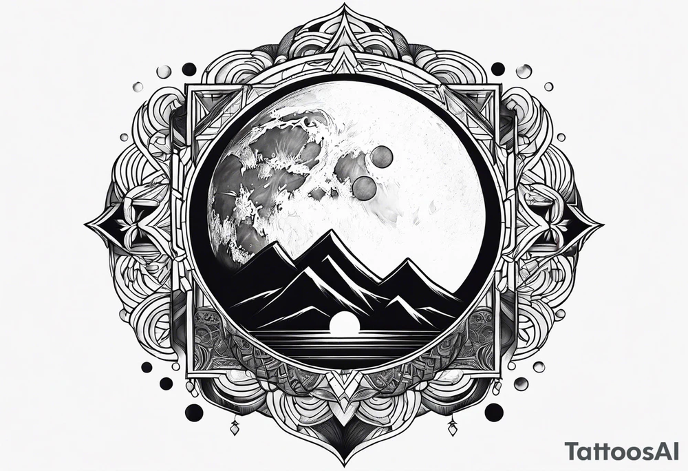 sacred moon tattoo idea
