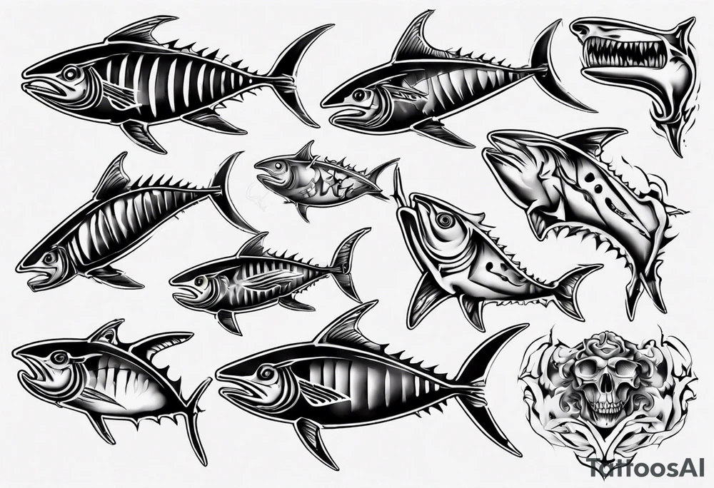 tuna bones tattoo idea