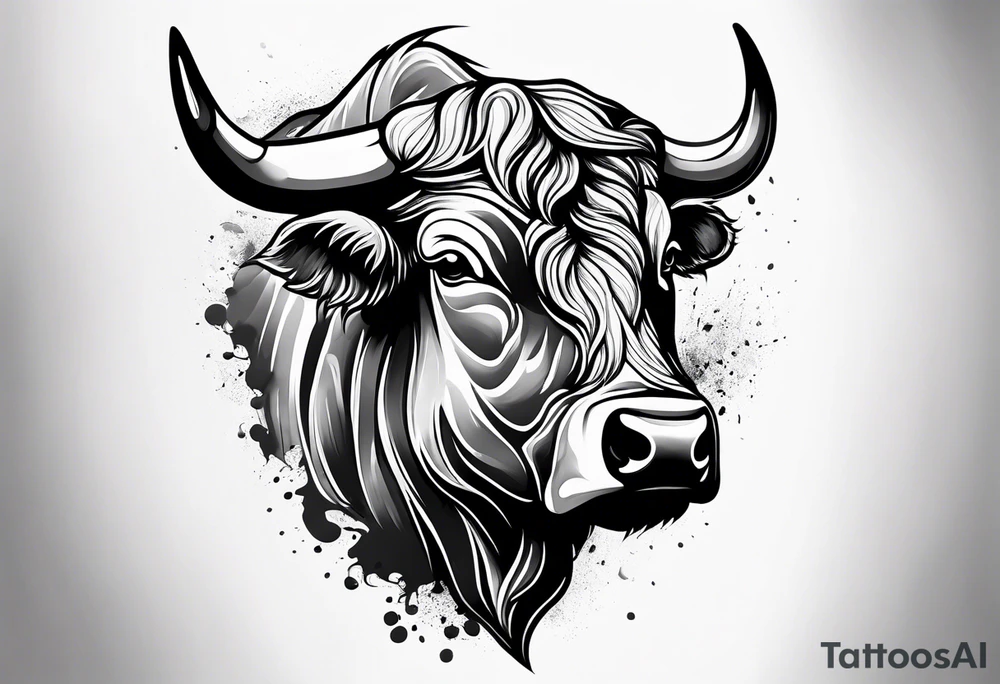 Bucking bull tattoo idea