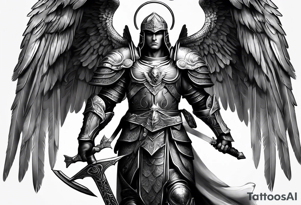 archangel warrior tattoo idea