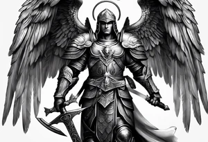 archangel warrior tattoo idea