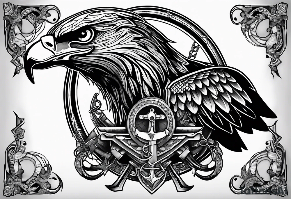 Eagle goble and anchor tattoo idea