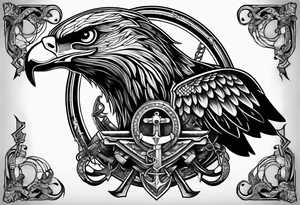 Eagle goble and anchor tattoo idea