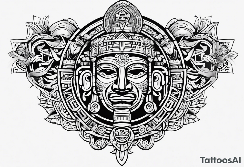 mayan theme tattoo idea