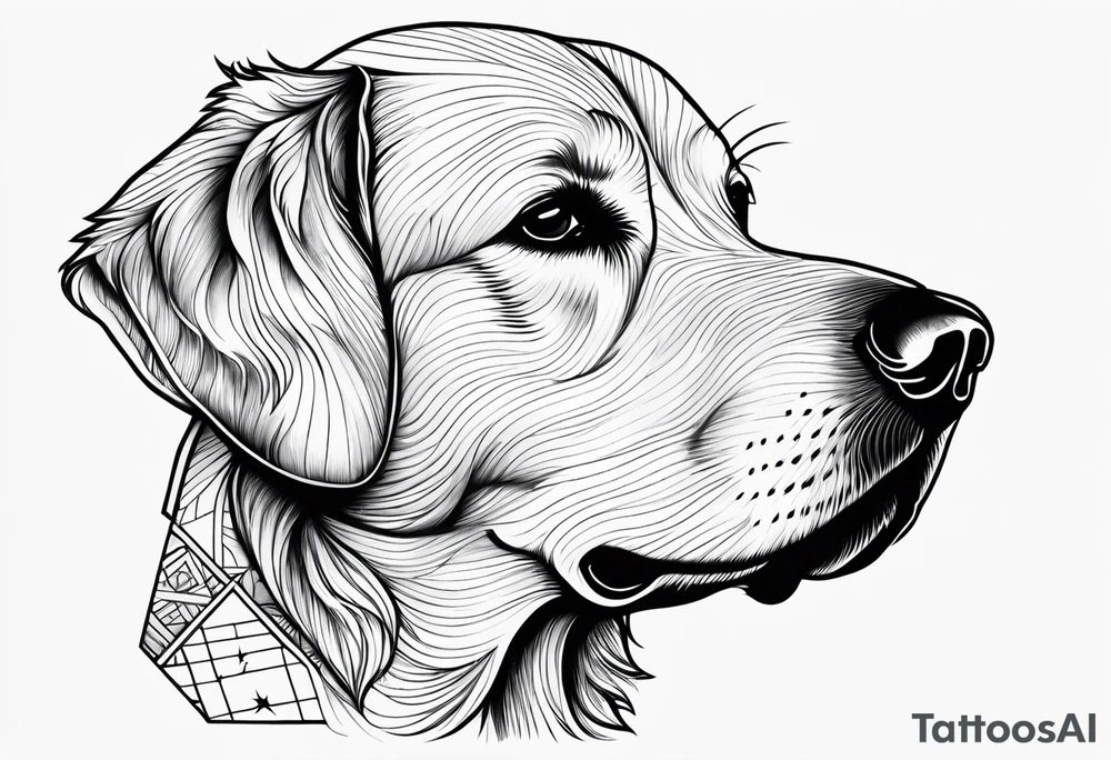Texas and golden retriever tattoo idea