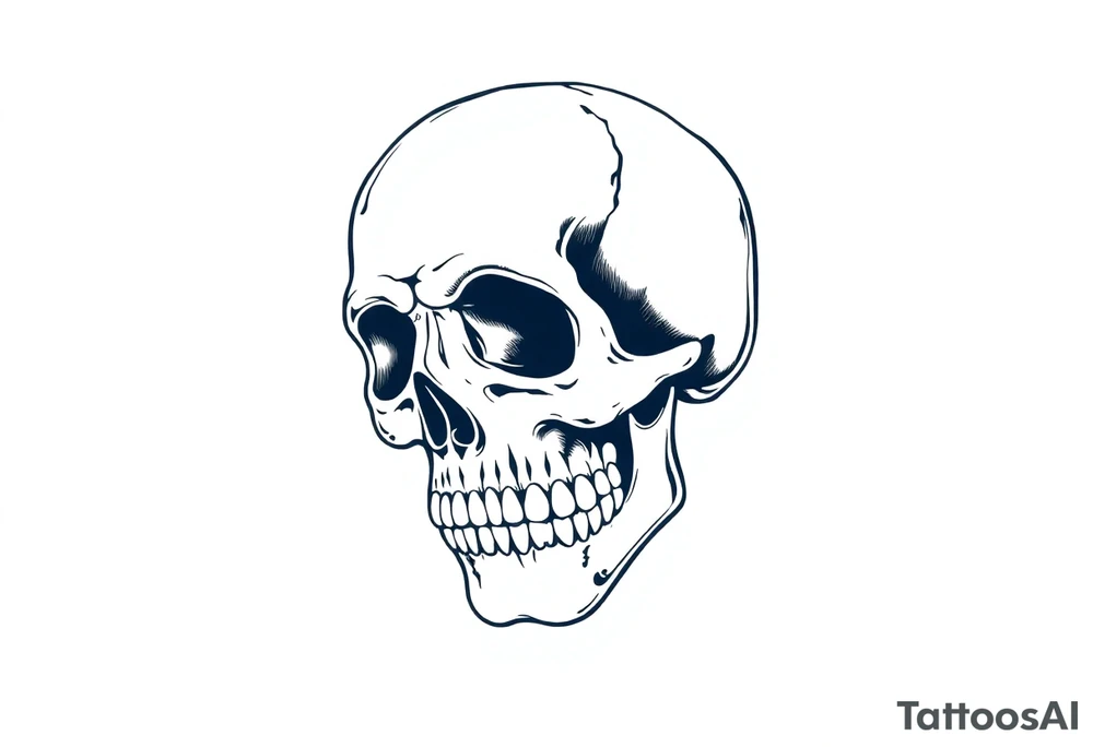 Skull flash tattoo idea
