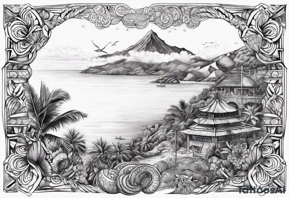 Eastern Caribbean islands tattoo idea