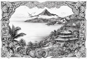 Eastern Caribbean islands tattoo idea