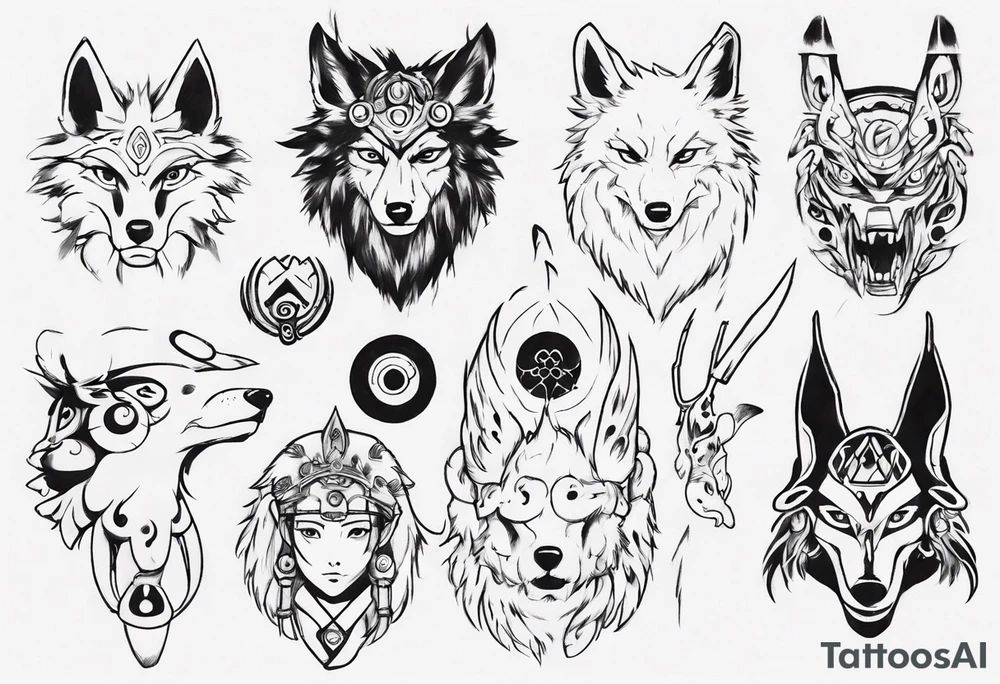 Princess mononoke tattoo idea