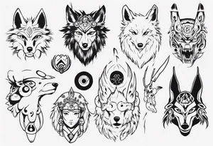 Princess mononoke tattoo idea