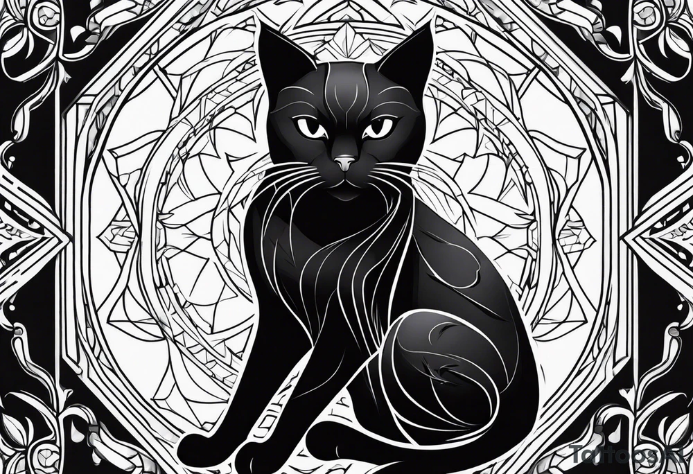 Black Cat tattoo idea