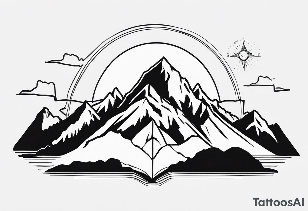Latitude longitude mountain tattoo idea