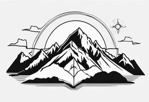 Latitude longitude mountain tattoo idea
