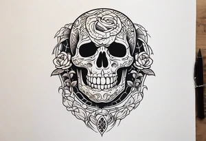 Skeleton inside snake tattoo idea