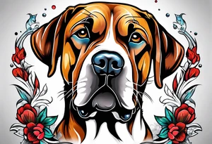 Dog Labrador like boxer tattoo idea