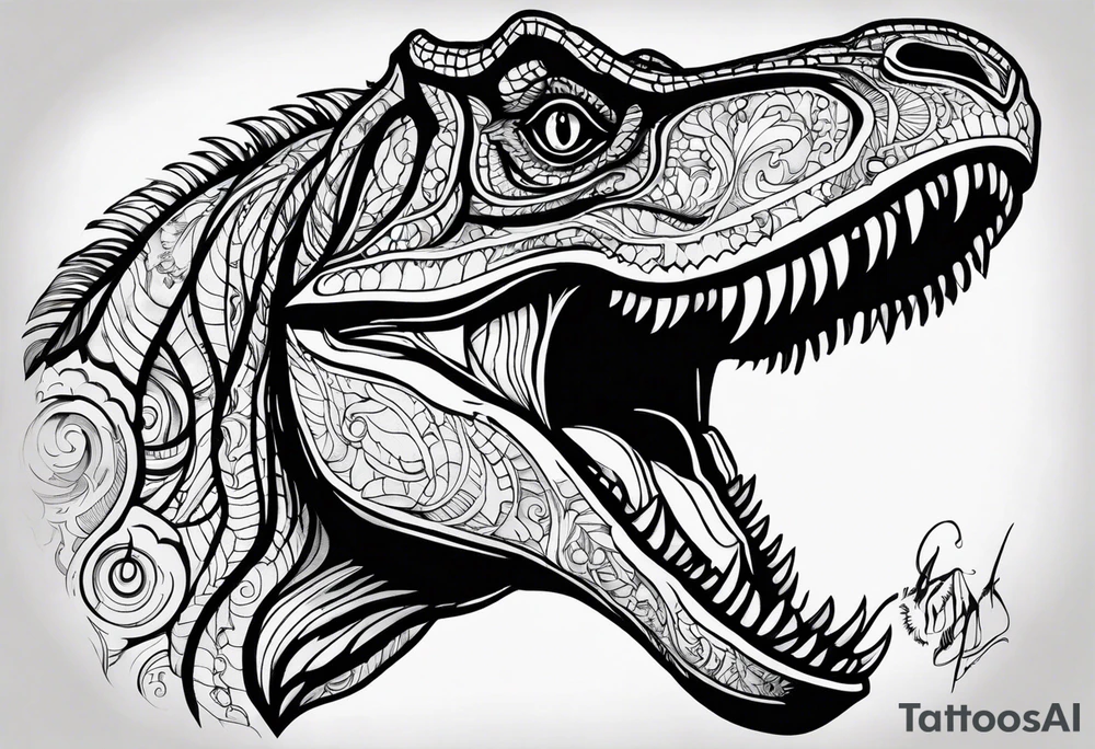 trex from jurassic park tattoo idea