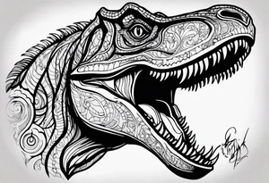 trex from jurassic park tattoo idea