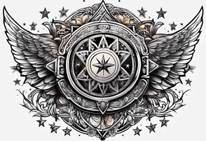 The name Drew with stars tattoo idea