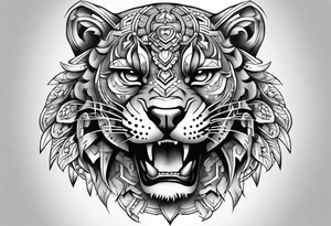 aztec jaguar chicano homage tattoo idea